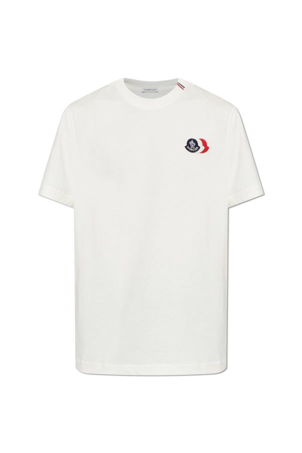 T-shirt with logo patch od Moncler