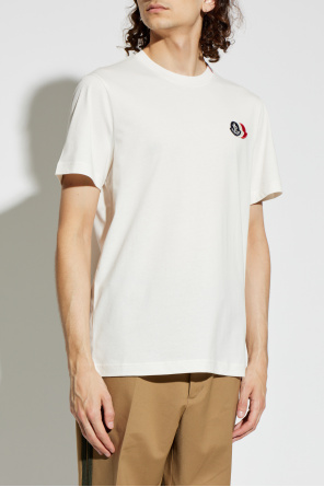 Moncler T-shirt z naszywką z logo