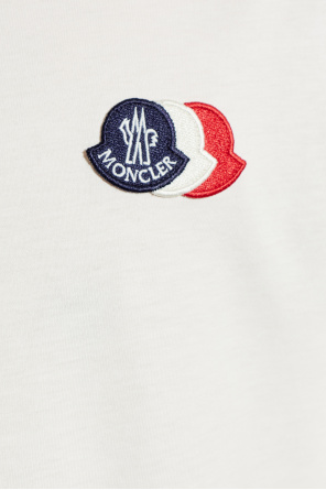 Moncler T-shirt z naszywką z logo