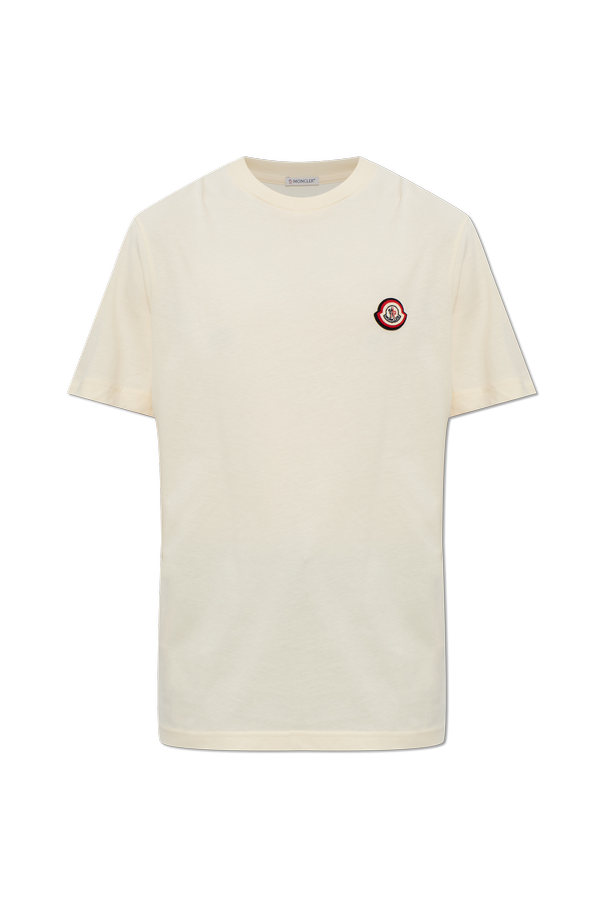 T-shirt with logo patch od Moncler