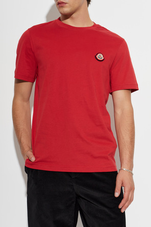 Moncler T-Shirt mit Logo-Aufnäher