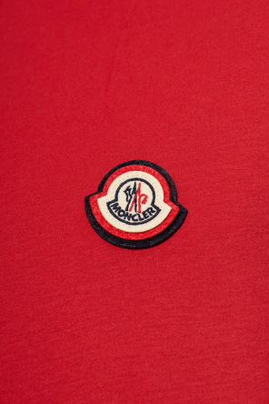 Moncler T-Shirt mit Logo-Aufnäher