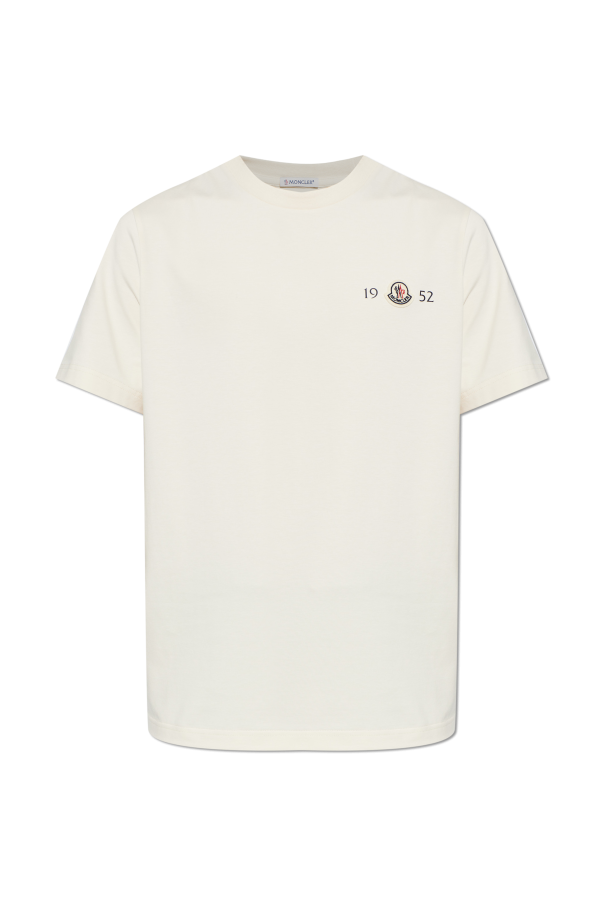 T-shirt with logo patch od Moncler