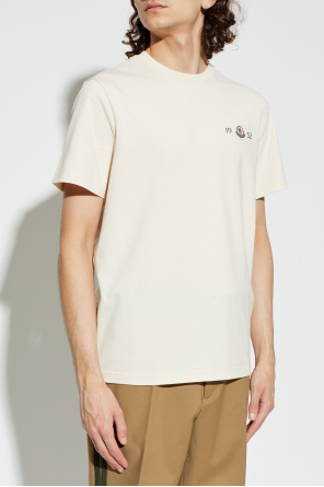 Moncler T-shirt z naszywką z logo