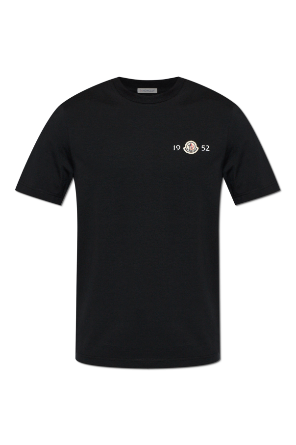 T-shirt with logo patch od Moncler