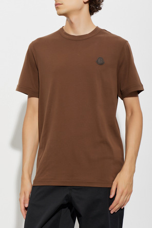 Moncler T-Shirt mit Logo-Aufnäher