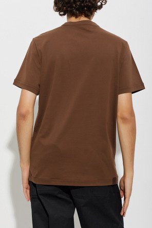 Moncler T-Shirt mit Logo-Aufnäher