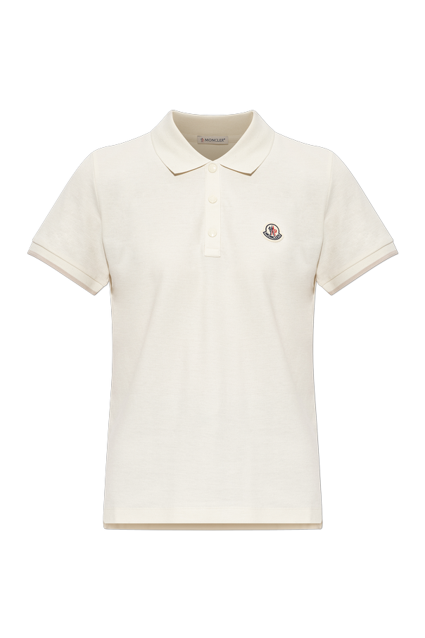 Polo shirt with logo patch od Moncler