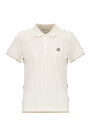 Logo patch polo shirt