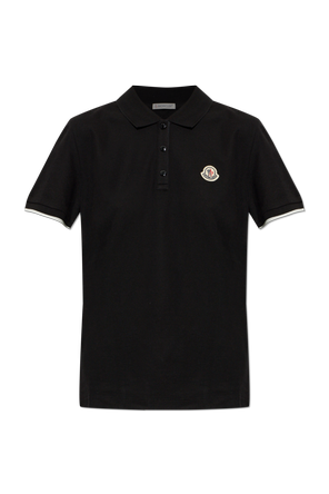 Polo shirt with logo patch