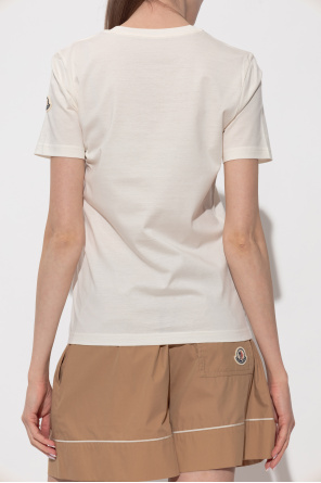 Moncler T-Shirt mit aufgesticktem Logo