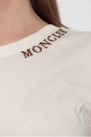 Moncler T-Shirt mit aufgesticktem Logo