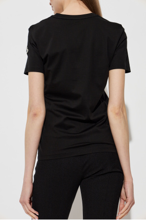 Moncler T-Shirt mit aufgesticktem Logo