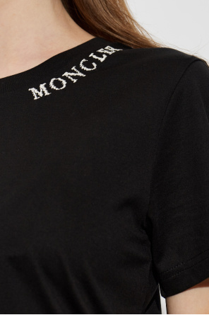 Moncler T-Shirt mit aufgesticktem Logo