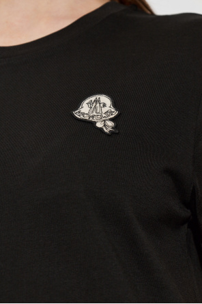 Moncler T-Shirt mit Logo-Aufnäher