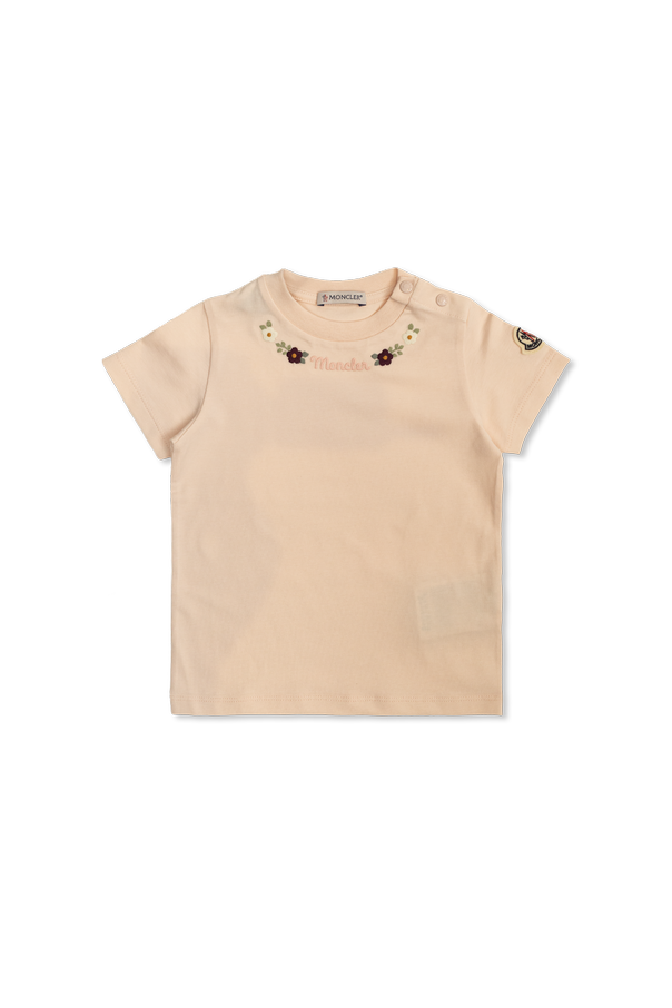 T-shirt with embroidered logo od Moncler Enfant