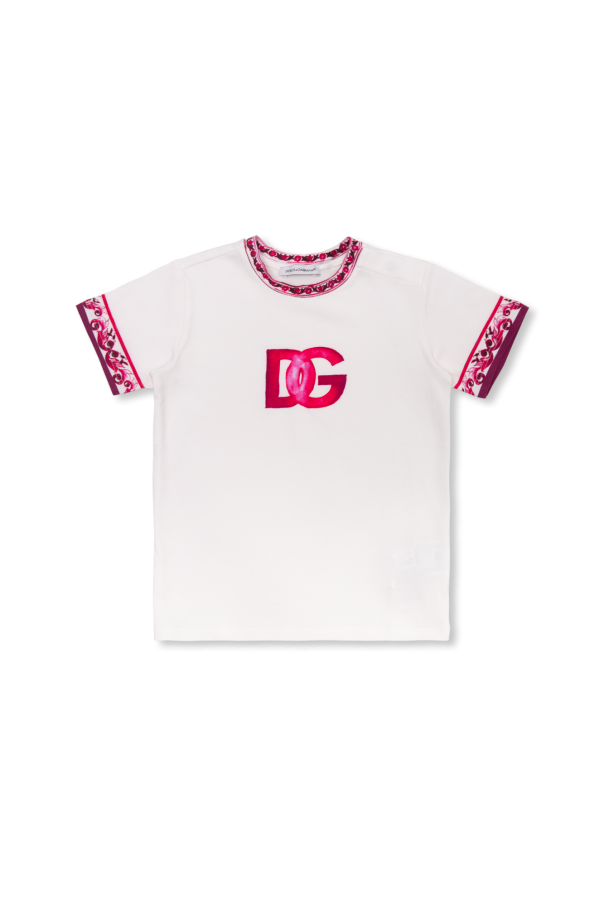 Dolce & Gabbana Kids Dolce & Gabbana T-Shirt mit V-Ausschnitt