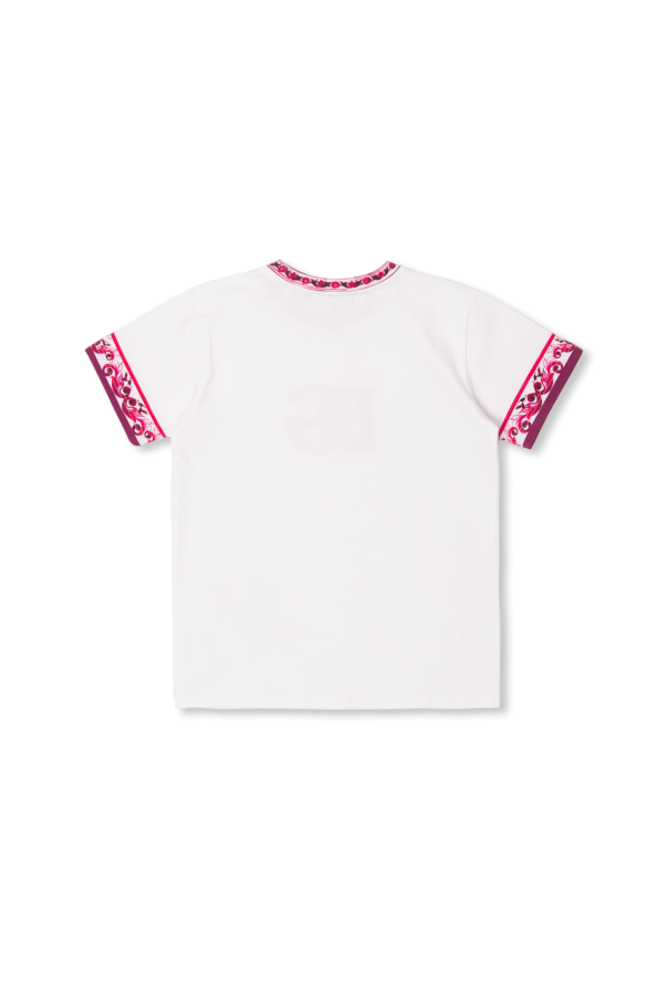 Dolce & Gabbana Kids Dolce & Gabbana T-Shirt mit V-Ausschnitt