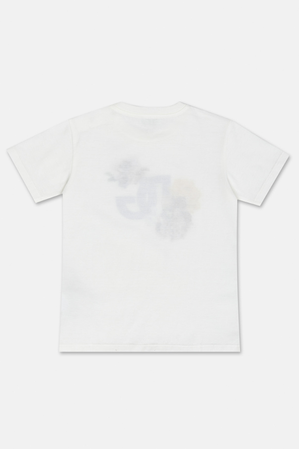 dolce gabbana floral print palazzo pants item Kids T-shirt with logo