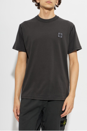 Stone Island T-shirt com aplicação de logótipo