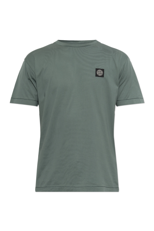 T-shirt with logo patch od Stone Island