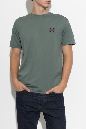 Stone Island T-shirt z naszywką z logo