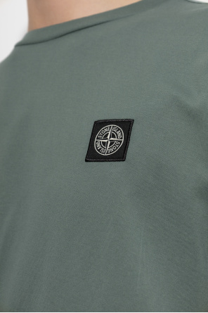 Stone Island T-shirt z naszywką z logo