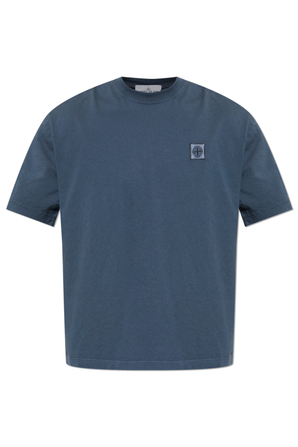 T-shirt with logo patch od Stone Island