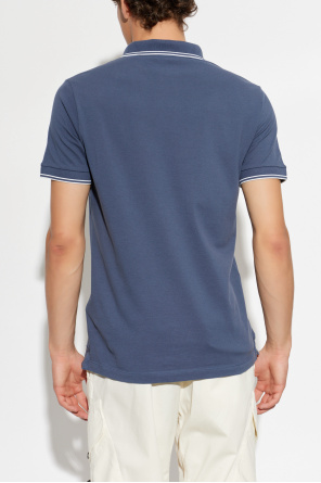 Stone Island Polohemd mit Logo-Aufnäher