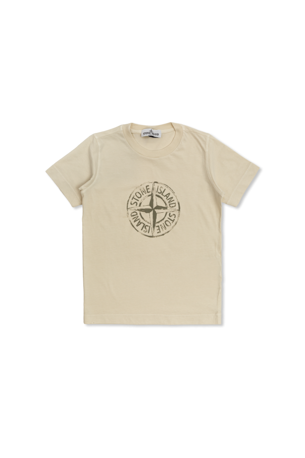 T-shirt with printed logo od Stone Island Junior