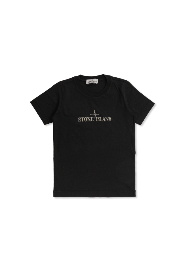 T-shirt with printed logo od Stone Island Junior