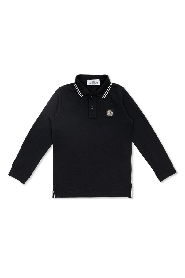 Polo shirt with logo patch od Stone Island Junior