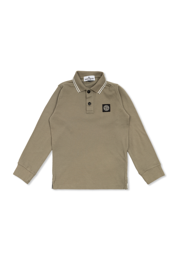 Polo shirt with logo patch od Stone Island Junior