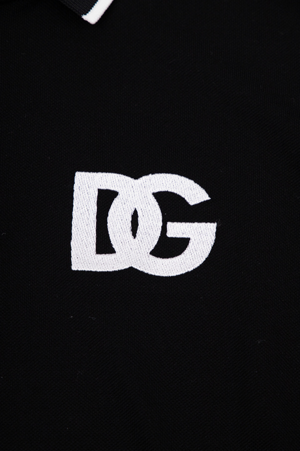 Dolce & Gabbana Kids Polo motywem shirt with logo
