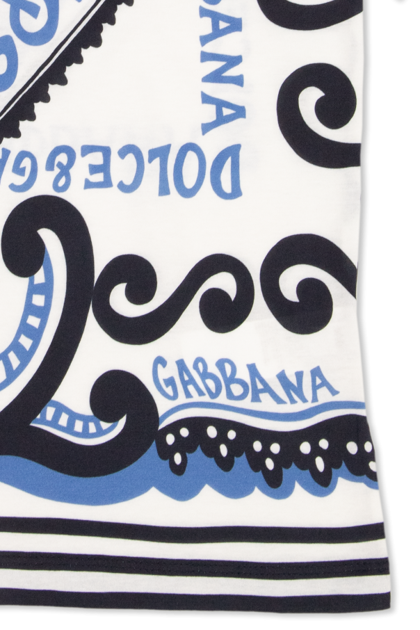 Dolce & Gabbana leopard-print waistcoat Kids T-shirt with logo