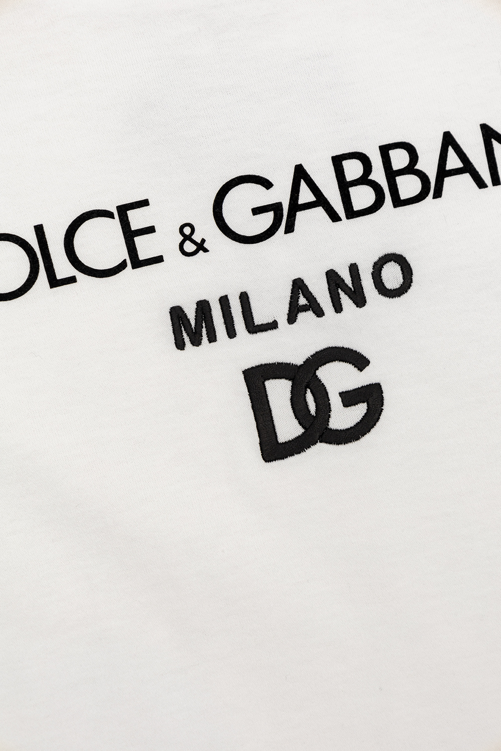 dolce gabbana leather bomber jacket with branded plate white T-shirt