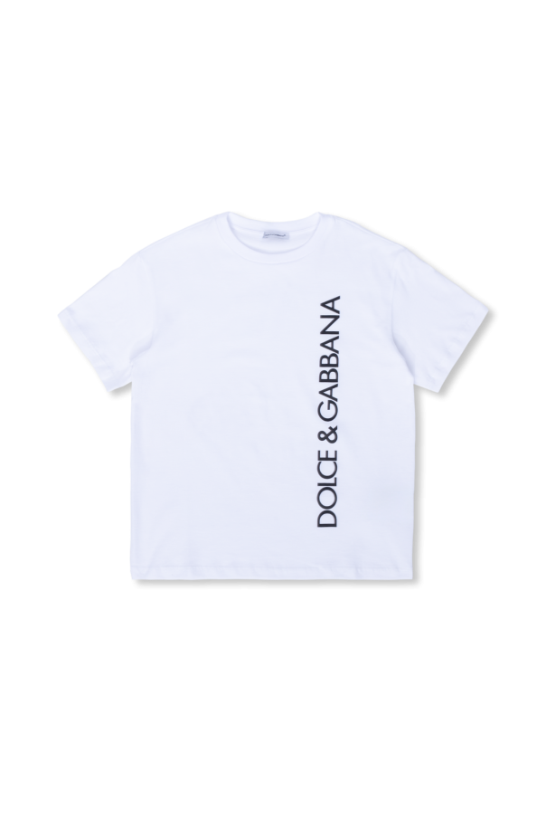 Dolce & Gabbana high-waisted geometric-print shorts Kids Logo t-shirt