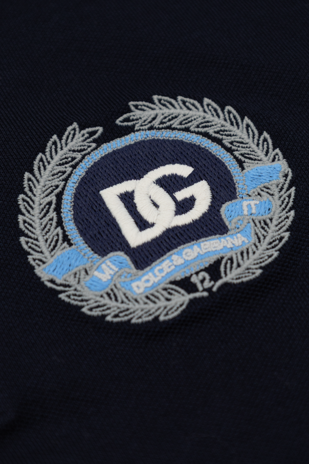Dolce & Gabbana Kids Baumwoll-Poloshirt mit gesticktem Logo