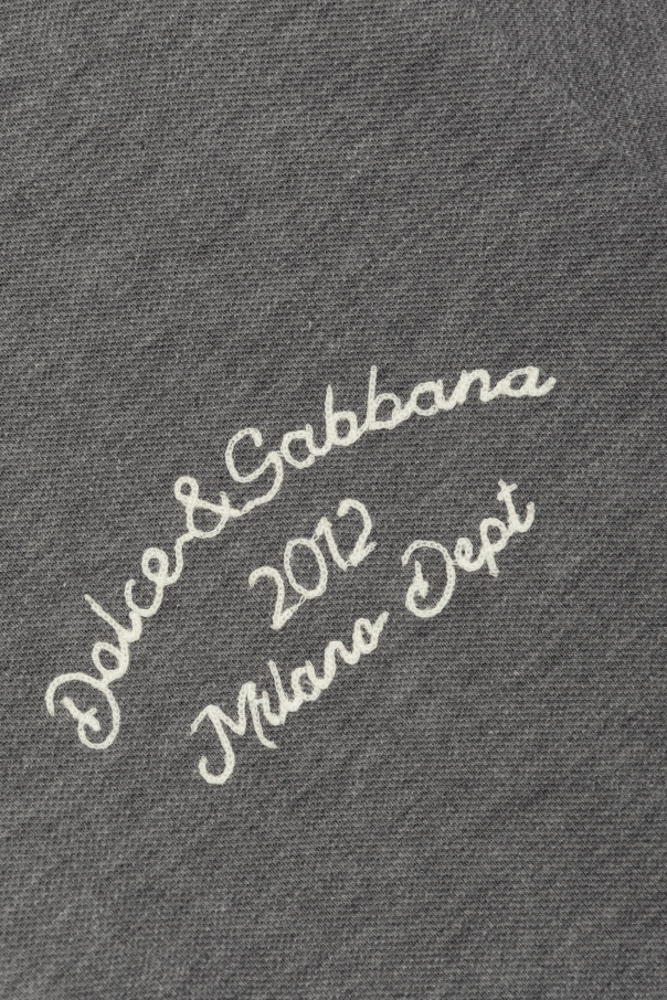 Dolce & Gabbana Kids Polo con logo bordado
