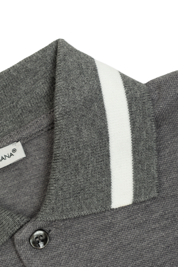 Dolce & Gabbana Kids Polo con logo bordado