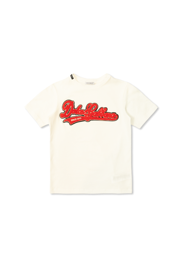 T-shirt with embossed logo od Dolce & Gabbana Kids