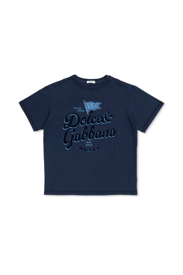 T-shirt with embossed logo, zdjęcie 1 T-shirt with embossed logo od Dolce & Gabbana Kids