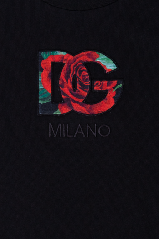 Dolce & Gabbana Shorts mit Pailletten Rot Logo t-shirt