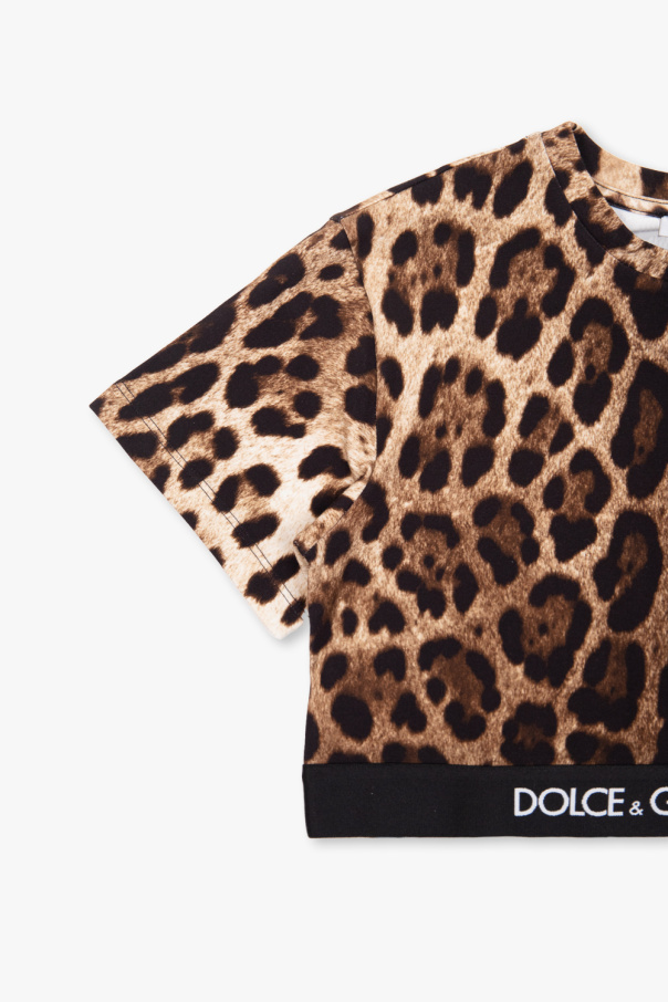 Dolce & Gabbana Kids Schwarz print top