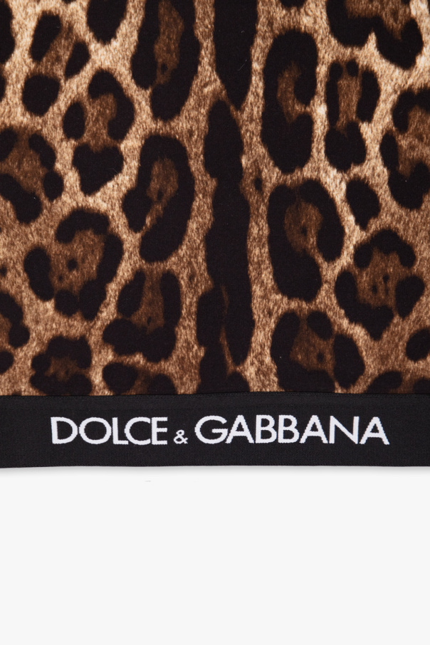 Dolce & Gabbana Kids denim track pants Animal print top