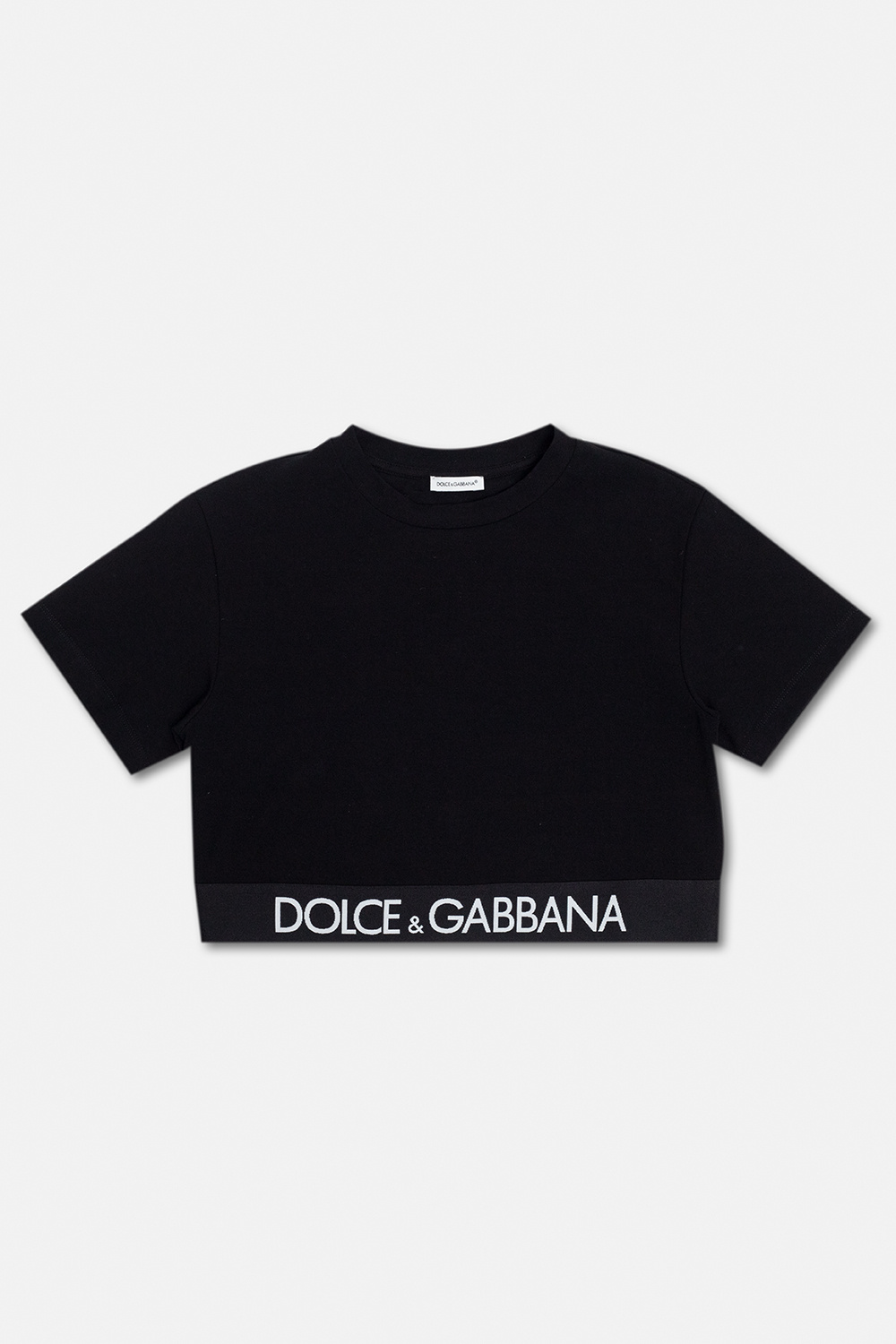 Dolce & Gabbana Satin Top With Contrasting Inserts Top with logo