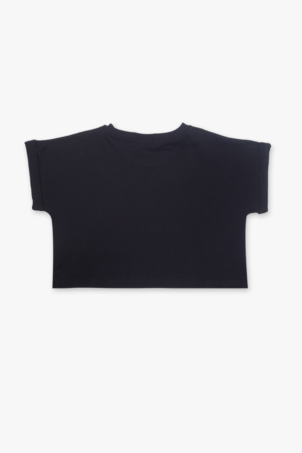 Dolce & Gabbana panelled yoke-detail shirt T-shirt with logo