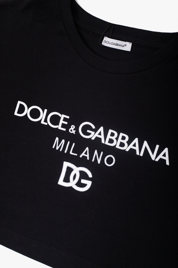 Dolce bee & Gabbana Kids T-shirt z logo