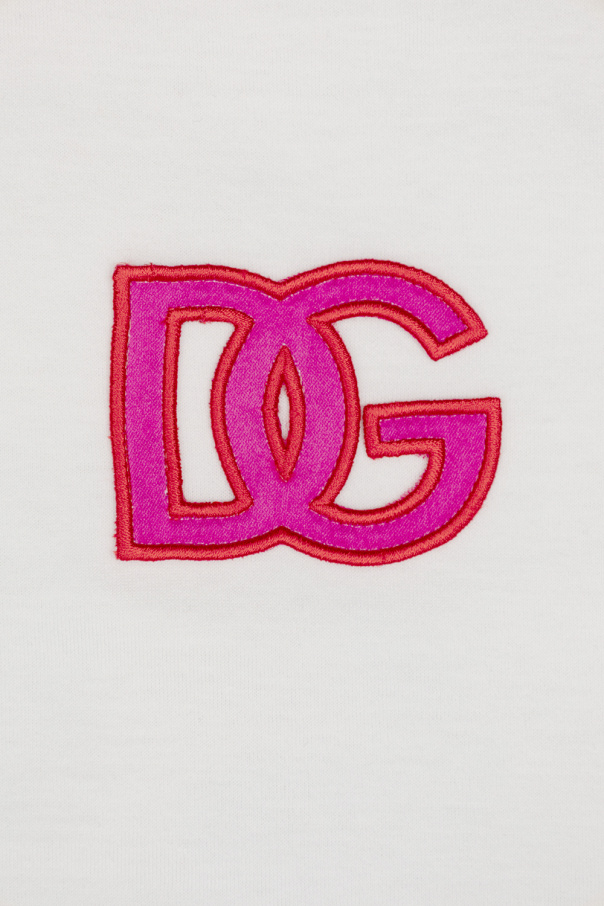 DOLCE & GABBANA CROP TOP Kids Dolce & Gabbana embroidered-logo zip hoodie