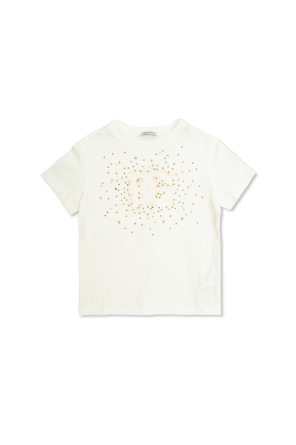 Camiseta con logo y apliques brillantes